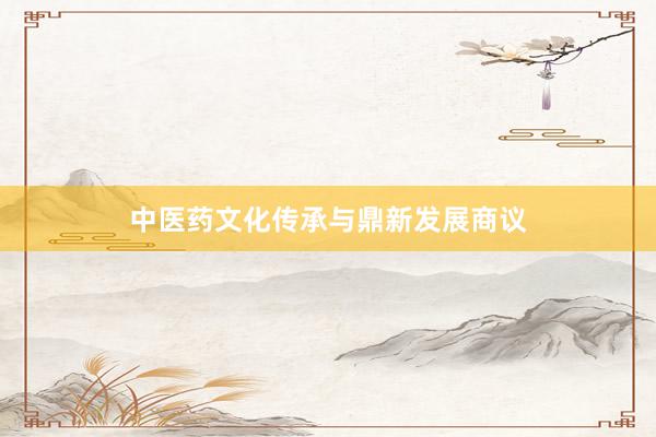 中医药文化传承与鼎新发展商议